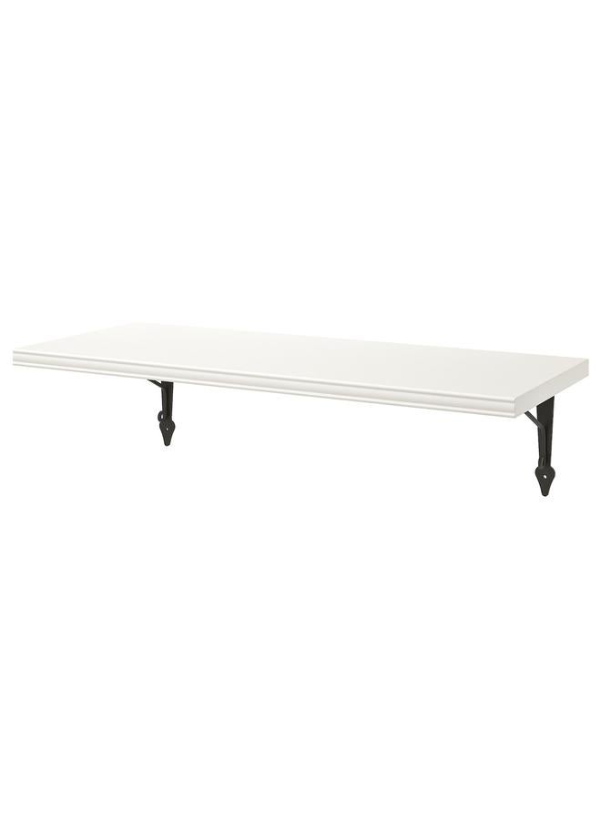 Zaboon Wall Shelf, White/Anthracite, 80X30 Cm - Image 1