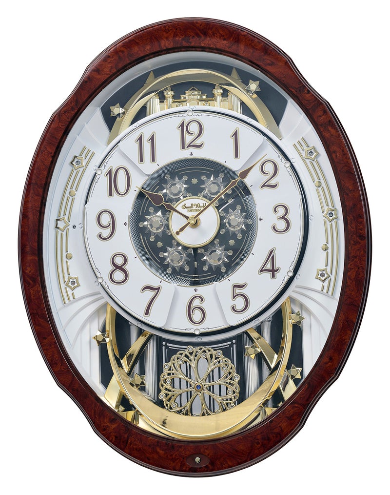 Rhythm Clocks Rhythm Clocks Woodgrain Marvelous Magic Motion Clock 