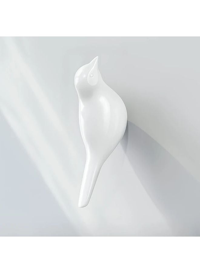 خطافان حائط مبدعة على شكل طائر باللون الأبيض - 3D زخرفية مثبتة للغرفة المعيشة وغرفة النوم - Image 5