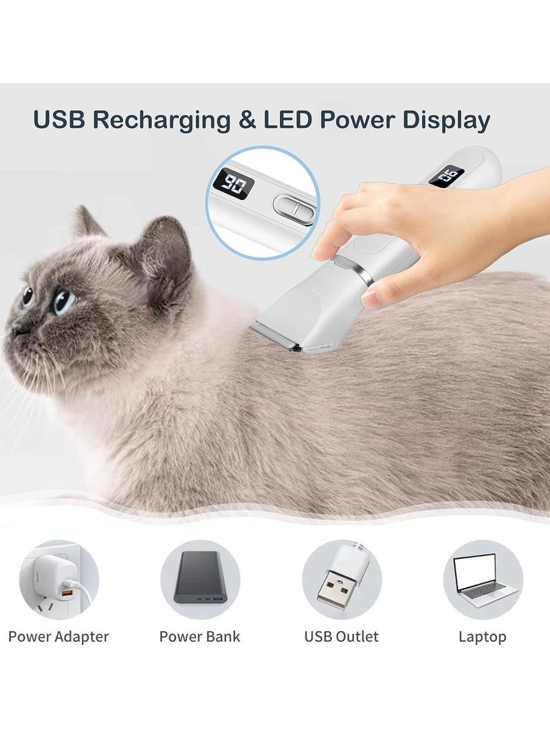 Arabest Dog Clippers for Grooming Pet Clipper Usb Rechargeable LED Multi-blade Dog Groomer Pet Shaver - Image 4