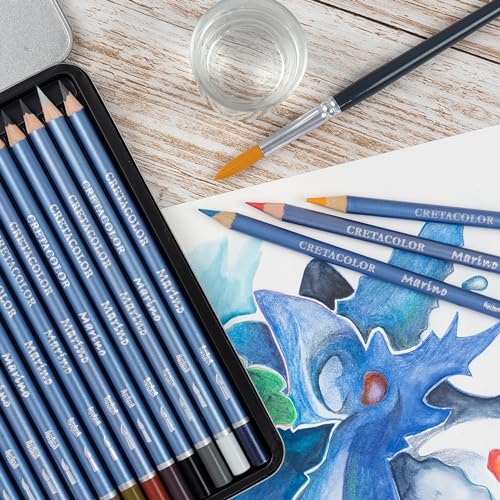 Cretacolor Marino Lightfast Watercolor Pencil Sets, Tin of 36 - Image 5