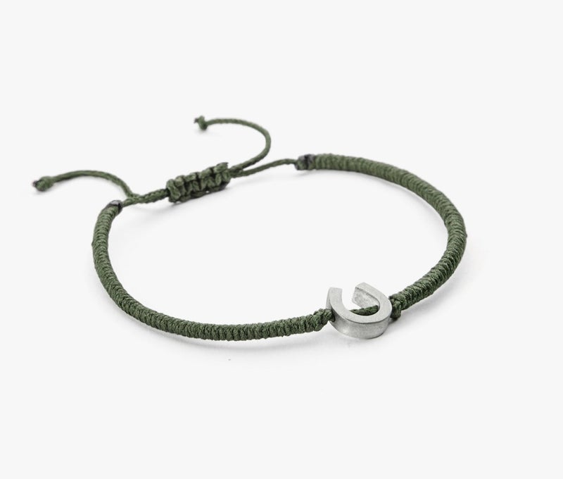 Minza “Luck” Men’s Silver Bracelet, Sterling Silver 925 Horseshoe Charm, Handmade Adjustable Hemp Cord Bracelet, Jewelry for Casual & Everyday Wear. - Image 5