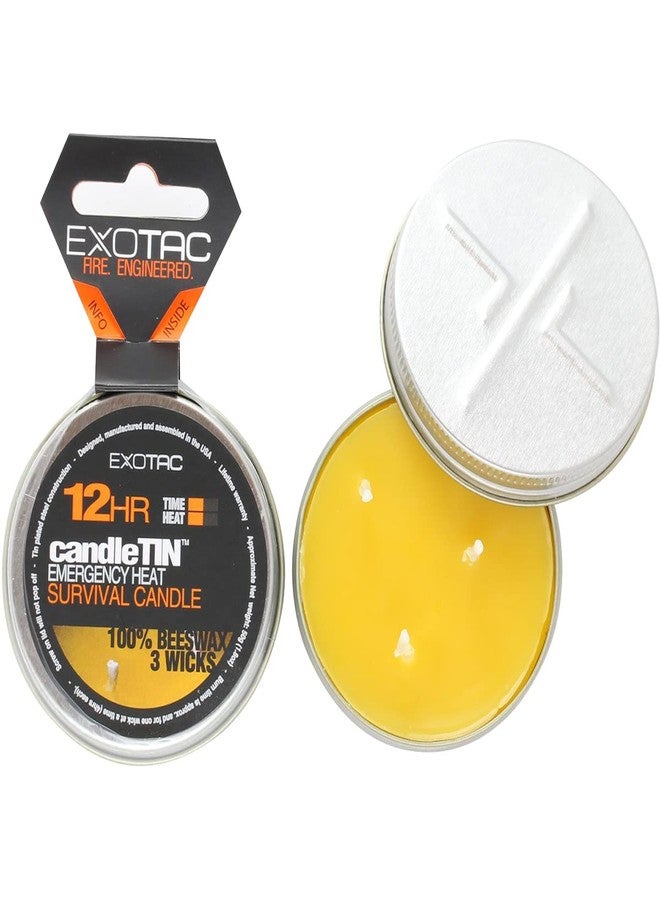 Exotac candleTIN Emergency Beeswax Slow Burn Candle, Small - Image 1