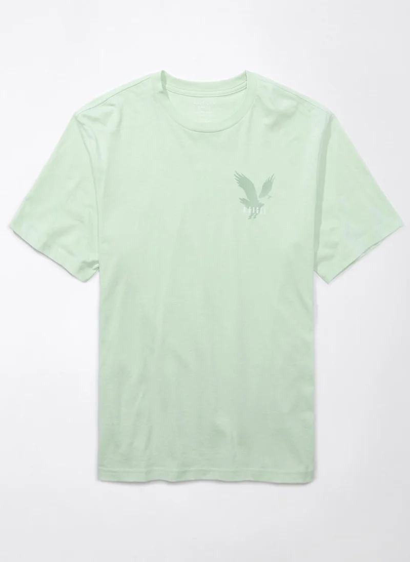 American Eagle Logo Detail Crew Neck T-Shirt
