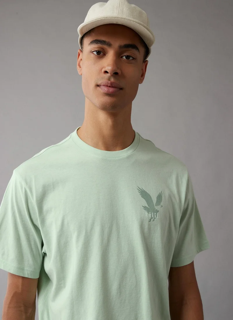 American Eagle Logo Detail Crew Neck T-Shirt