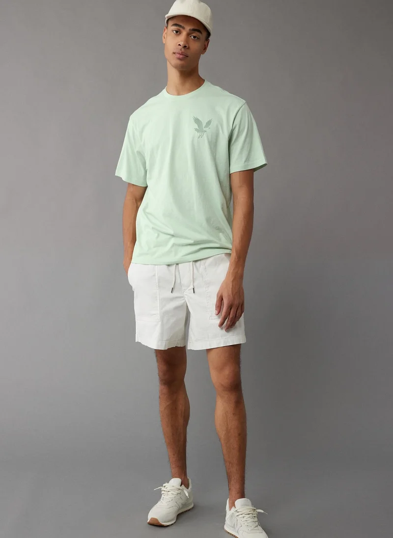 American Eagle Logo Detail Crew Neck T-Shirt
