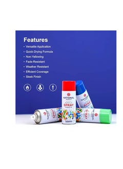 National Spray Paint - White 800National Paints Fast Drying Acrylic -400ML  - Image 3