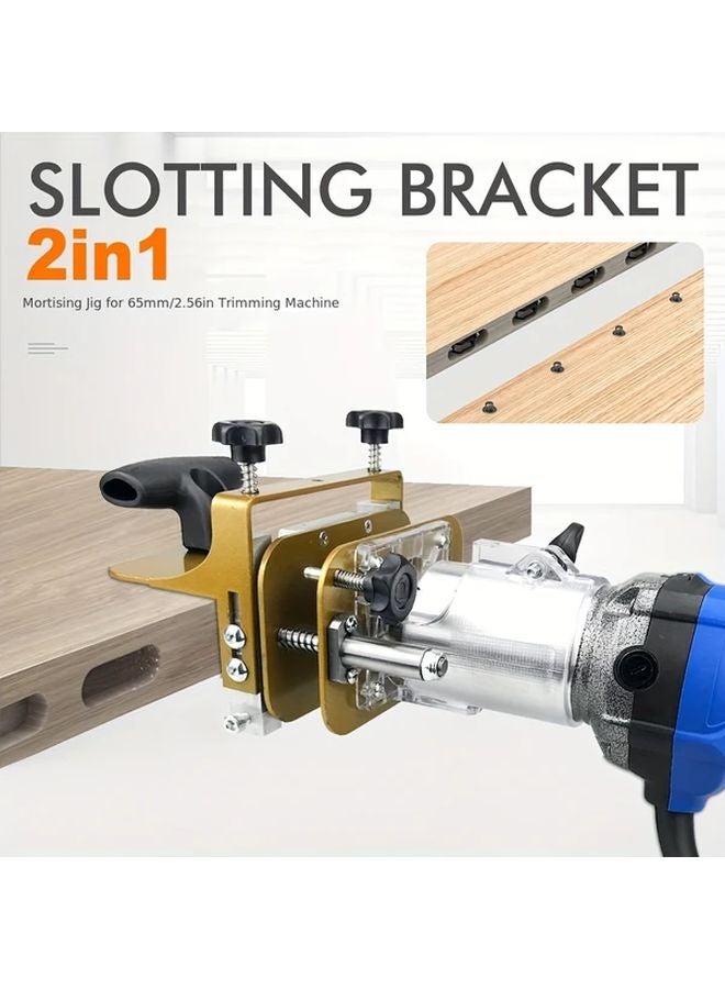 KC917 2 In 1 Mortising Jig For 65mm 2 56in Trimming Machine Woodworking Invisible Fixture - Image 4