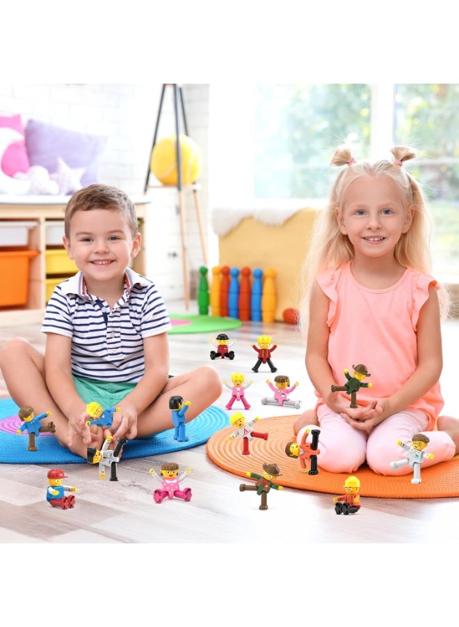 PicassoTiles أرقام شخصيات بيكاسو تايلز المغناطيسية 16 قطعة | متوافقة مع البلاط المغناطيسي | كتل بناء | ألعاب STEM | مجموعة ألعاب تعليمية | كتل تكديس | مجموعة بناء للأطفال لتطوير الدماغ - Image 2