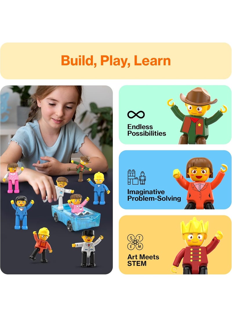 PicassoTiles أرقام شخصيات بيكاسو تايلز المغناطيسية 16 قطعة | متوافقة مع البلاط المغناطيسي | كتل بناء | ألعاب STEM | مجموعة ألعاب تعليمية | كتل تكديس | مجموعة بناء للأطفال لتطوير الدماغ - Image 4