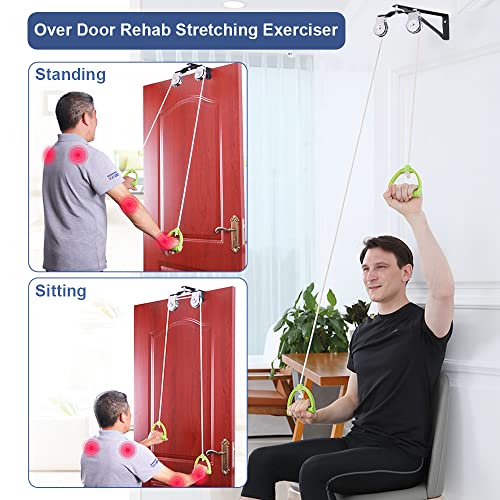 Mediss Shoulder Arm Pulley System Set - Over Door Rehab Stretching Exerciser for Home Physical Therapy, Frozen Shoulder Recovery Rotator Pulley Strengthener - Image 5