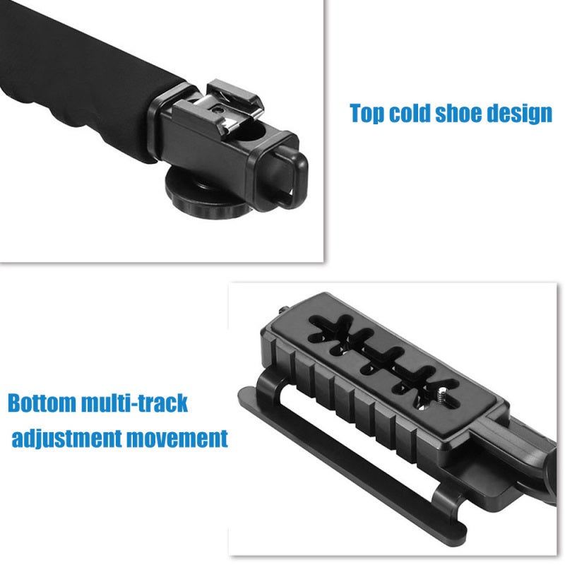 Portable Handheld Gimbal With 3KG Load ABS U-Shaped Design - Anti-Shake Video Stabilizer With Cold Shoe Mount Ergonomic Sponge Handle for DSLR Vloggers Filmmakers - Image 2
