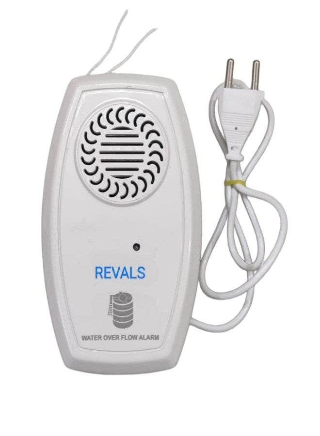 REVALS نظام إنذار صوتي لخزان مياه بلاستيكي من ريفالز، جرس إنذار مع مستشعر صوتي، نظام أمان سلكي - أبيض (عبوة من قطعة واحدة) - Image 1