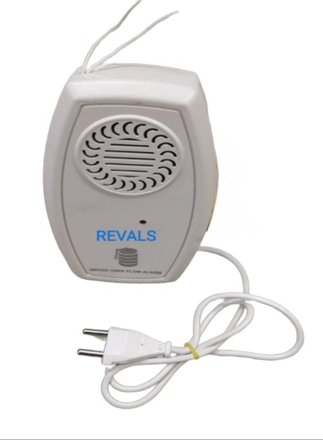 REVALS نظام إنذار صوتي لخزان مياه بلاستيكي من ريفالز، جرس إنذار مع مستشعر صوتي، نظام أمان سلكي - أبيض (عبوة من قطعة واحدة) - Image 3