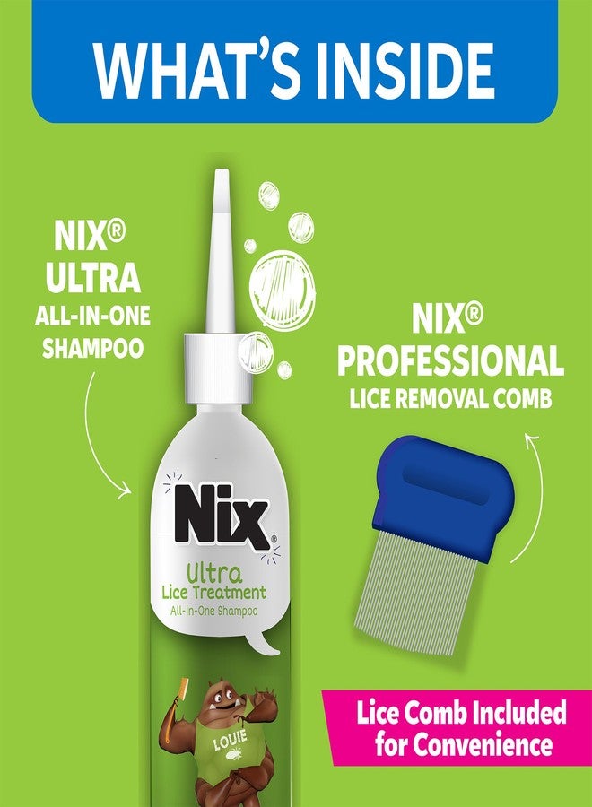 Nix Ultra Superlice Treatment, All-in-One Shampoo, 4 Fl Oz & Lice Removal Comb - Image 3