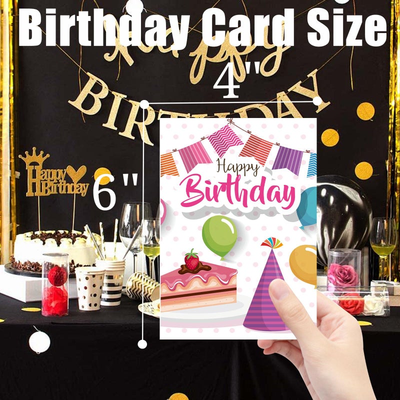 Eilyliafe Funny Birthday Cards Set, 32 Unique Designs Cute Happy Birthday Card Bulk with Envelopes & Stickers, Assorted Birthday Cards with Blank Inside - 4 x 6 Inch Greeting Card Perfect to Send Warm Birthday Wishes for Kids Family Friends - Image 2