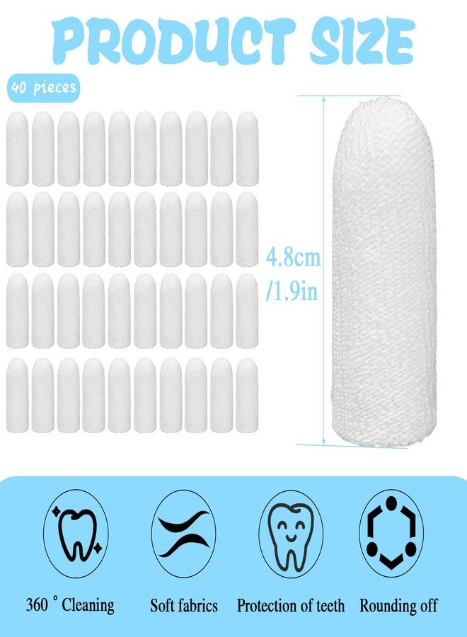 Quxddy 40Pcs Microfiber Fingerbrush, Dogs Fingerbrush, Dogs Finger Toothbrush, Suitable for Small Pets, Remove Dog Tartar, Toothbrush for Dog - Image 2
