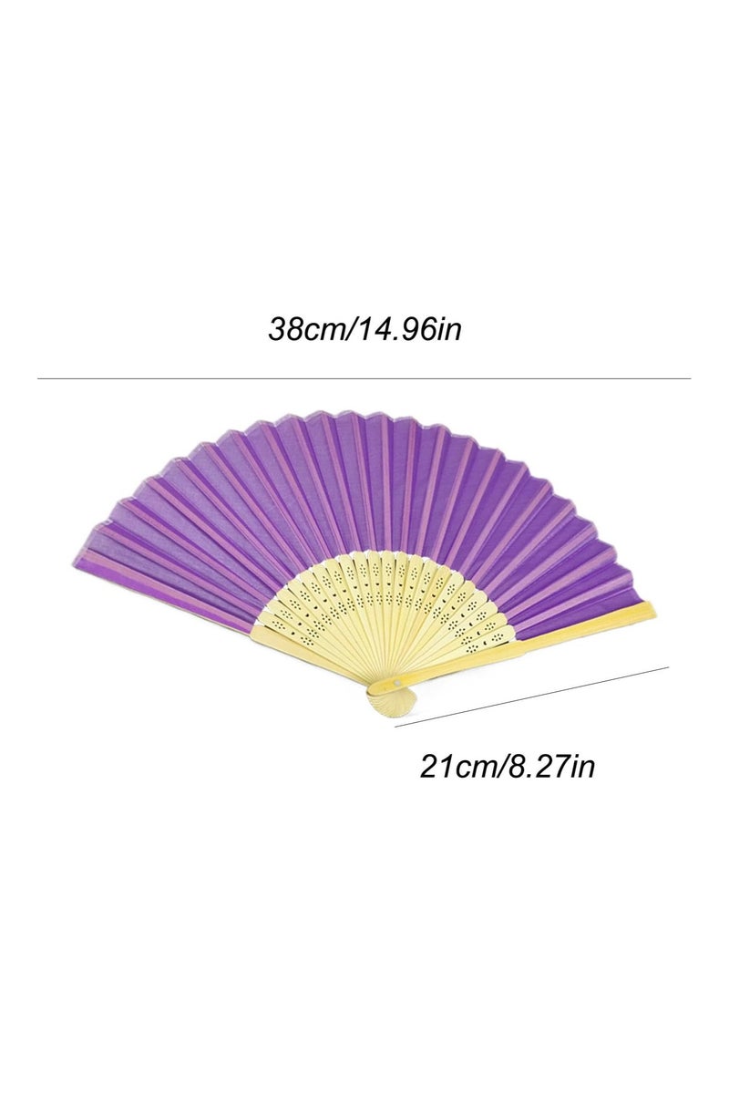Hand Fan, Portable Folding Paper Fan, Premium Bamboo Ribs for Women and Girls for Summer Parties, Birthdays, Weddings.  - Image 3