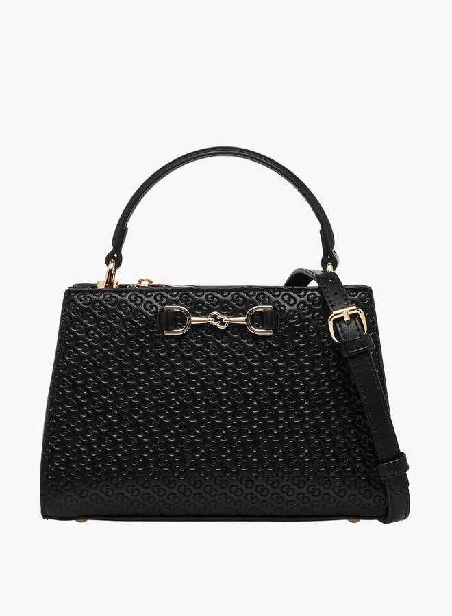 Monogram Embossed Tote Bag with Handle