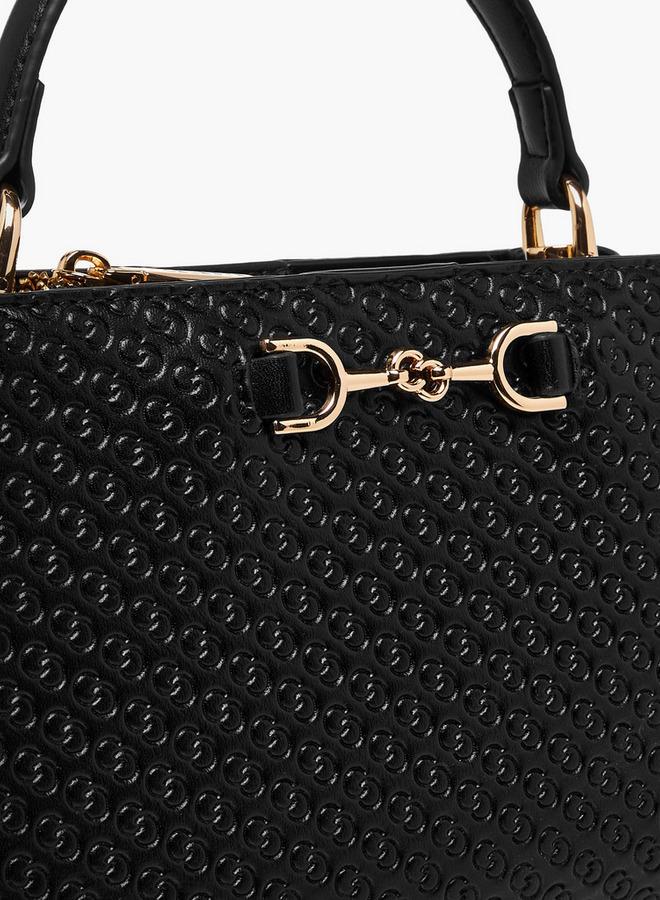 Celeste Monogram Embossed Tote Bag with Handle - Image 5