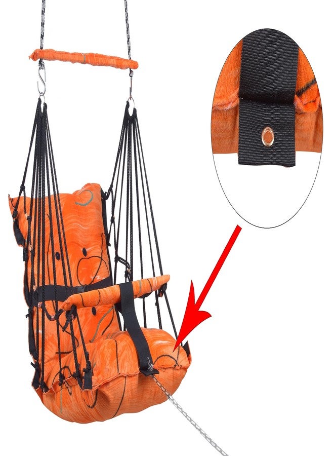Windson Craft® Cotton Baby Swing for Kids jhula 1-5 Years Swings Cradle Chair uyyala New Born Baby Gifts Foldable and Washable with Safety Belt, Home & Garden (Best Orange) - Image 5