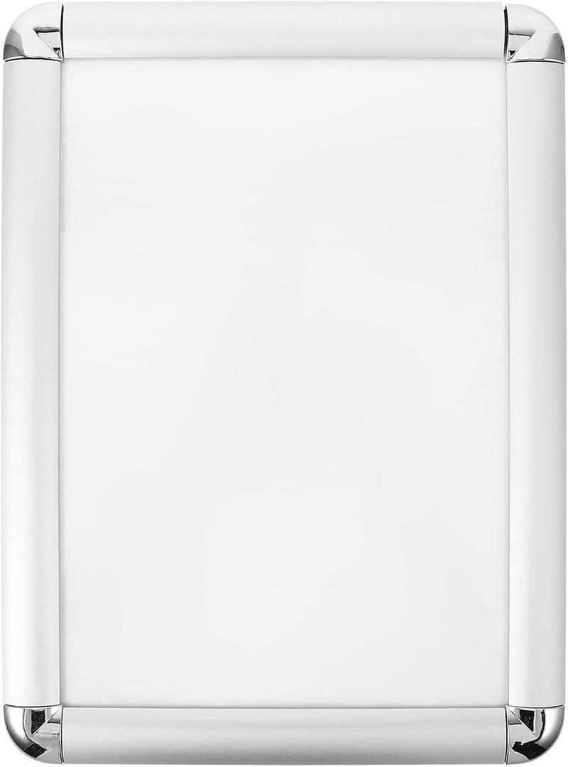 A4 Silver Rounded Corner Aluminum Alloy Openable Poster Frame for Wall Hanging Photo Display Frame with Easy Poster Replacement for Home and Office - Image 1