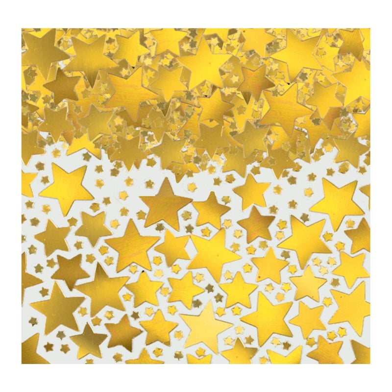 Amscan Gold Metallic Star Confetti 25 oz 1 Count Fun Shiny Decoration for Parties and Events