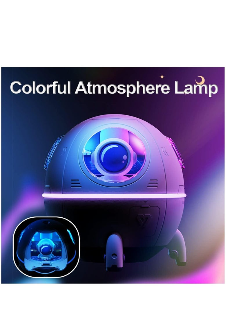 Space Capsule Air Humidifier, USB Ultrasonic Cool Air Mist Humidifiers with Led Light, 220ML Mini Portable Astronaut Humidificador Water Diffuser for Baby Bedroom, Gift for Boys Gilrs  - Image 2