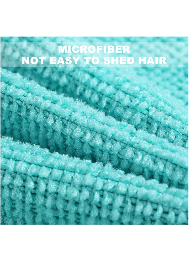 Excefore - Microfiber Cleaning Cloth Rags in Two Box (40 Count), 7.9" x 7.9" Reusable Wipes for Cleaning, Edgeless Terry Towels, Small Cleaning Cloths for Home, Kitchen and Car, Blue - Image 1