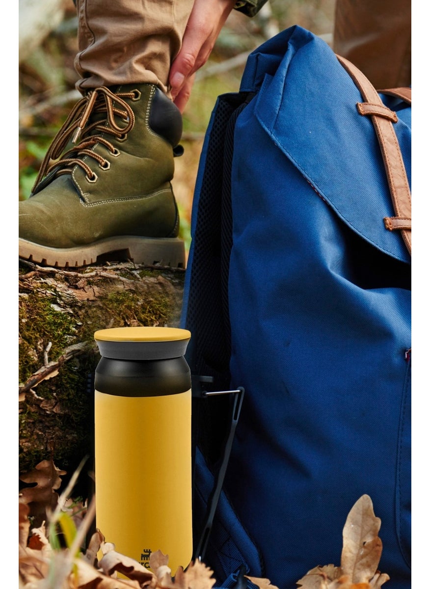 Karaca Rainbow Yellow Stainless Steel Thermos 350 ml (Keeping hot/cold for up to 8 hours)  - Image 3