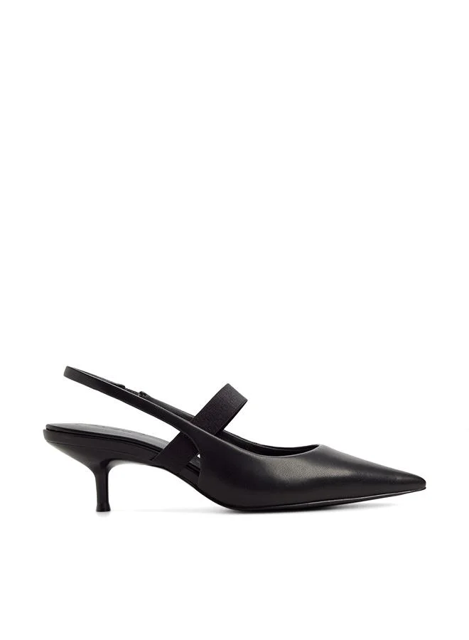 Sabinna Ladies Black Heeled Shoes