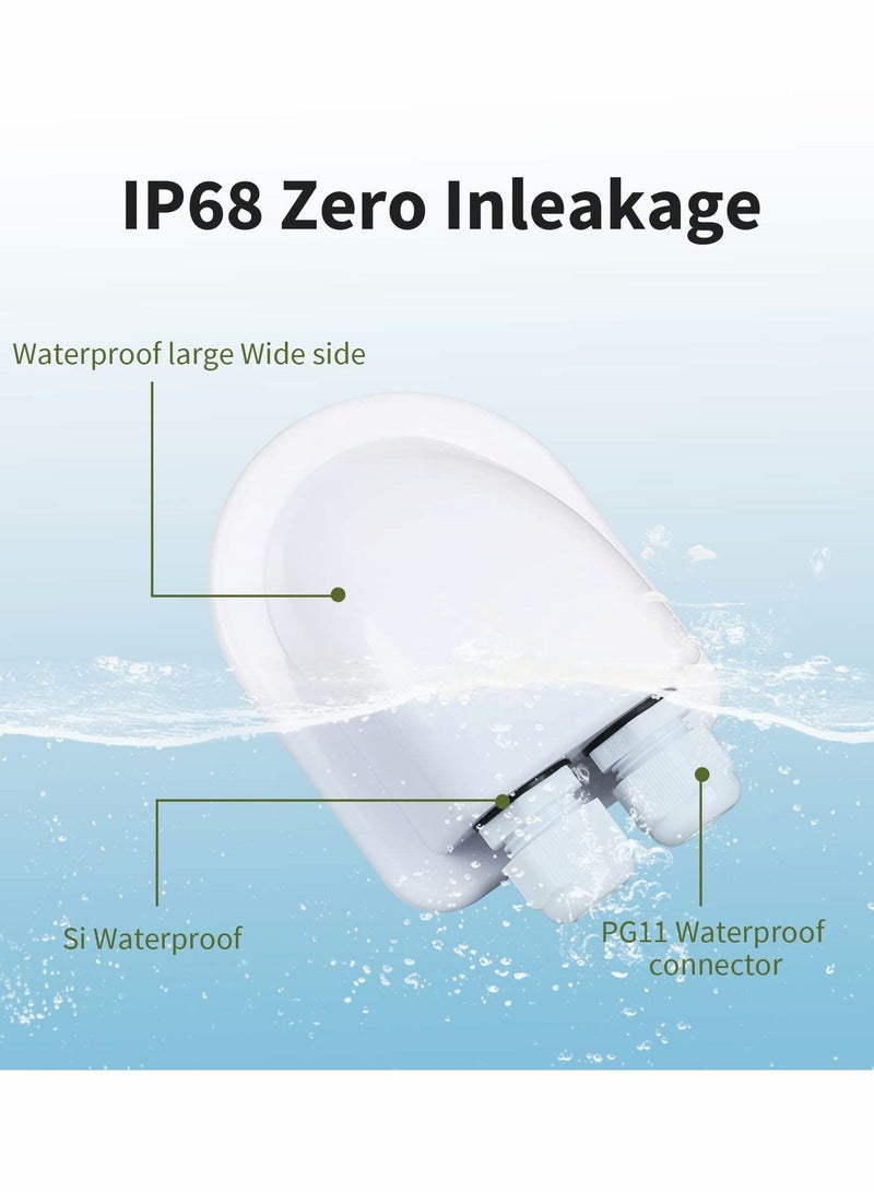 SYOSI Double Cable Entry Housing Mount Cable, Photovoltaic Line Junction Box Waterproof ABS Gland for RV, Boats, Caravans, Marine（2Pack, White） - Image 4