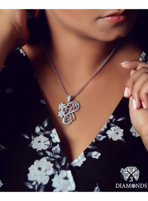 Elegant Gold-Plated Statement Necklace with Arabic Calligraphy – P607