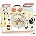 Joyreal Montessori Toddler Busy Board Montessori Toys for 1 2 3 Years Old Wooden Sensory Board with LED Lights Steering Wheel Music Player Travel Toys for 1 Year Old Boy Girl Birthday Gift - Image 3