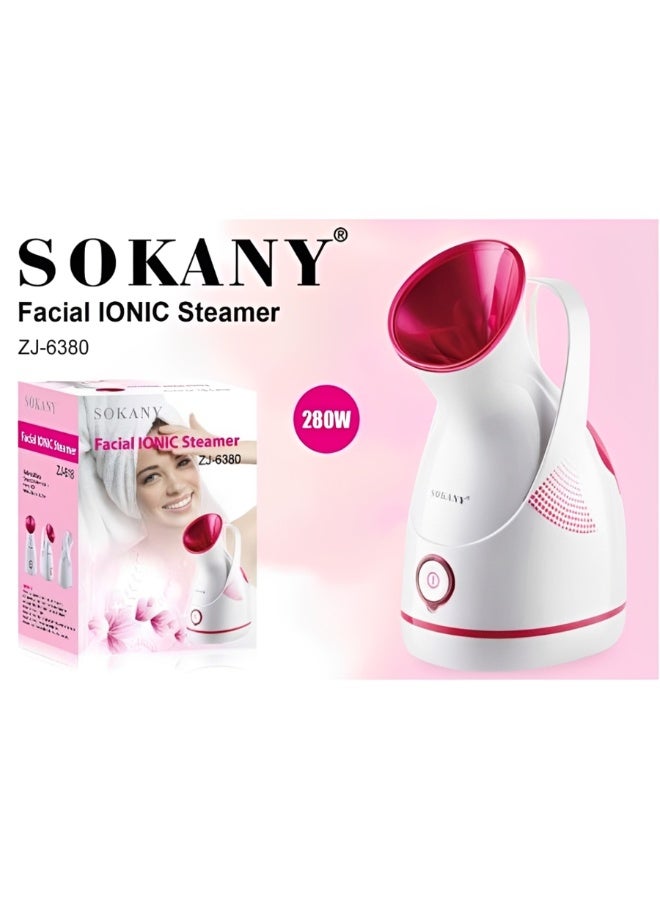 sokany SK-6380 Professional Nano Ionic Facial Steamer – Face Sauna for Deep Pore Cleansing, Hydrating Facial Mist, Skin Moisturizer, Blackhead & Acne Care, Home Spa Skin Care Device for All Skin Types - Image 2