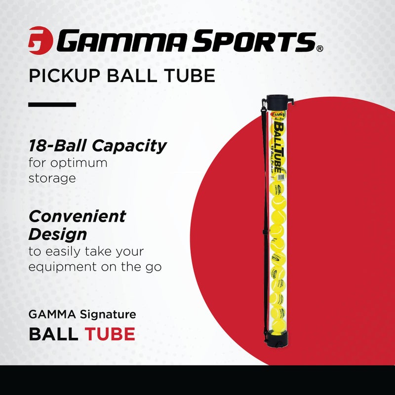 Gamma Tennis Ballhopper Balltube 18 - Clear - Holds 18 Balls - Image 2