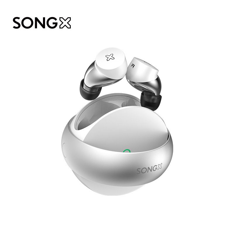 Songx Sx06 TWS Qi Wireless Charging Ipx5 Gaming Earbuds, White - Image 1