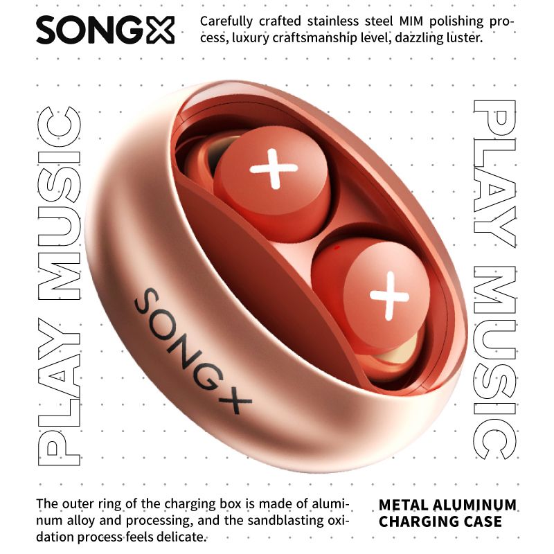 Songx Sx06 TWS Qi Wireless Charging Ipx5 Gaming Earbuds, White - Image 2