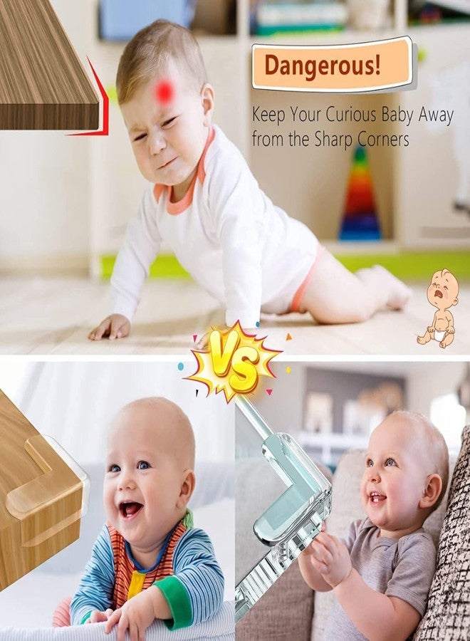 Calixe Transparent Baby Safety Corner Guards for Table & Furniture | Soft Silicone Edge Protectors for Kids & Toddlers | Strong Adhesive, Shock-Absorbing Corner Protectors (Set of 8) - Image 2