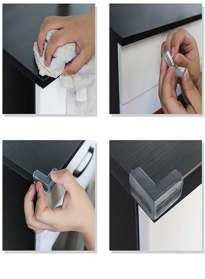 Calixe Transparent Baby Safety Corner Guards for Table & Furniture | Soft Silicone Edge Protectors for Kids & Toddlers | Strong Adhesive, Shock-Absorbing Corner Protectors (Set of 8) - Image 3