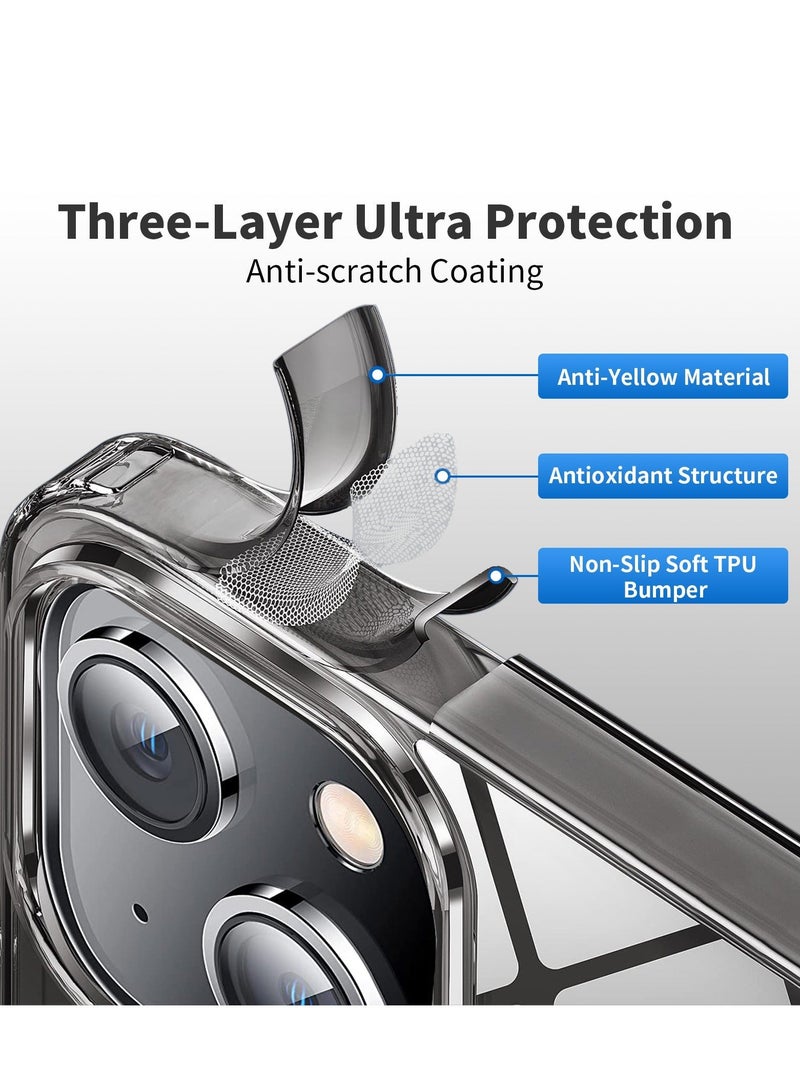 TEAM LUXURY iPhone 15 Plus Case Clear Cover [Anti-Yellowing] Ultra Thin Silicone Shockproof Back Cases Transparent Protective Phone Case for Apple iPhone 15 Plus  - Crystal Clear - Image 4