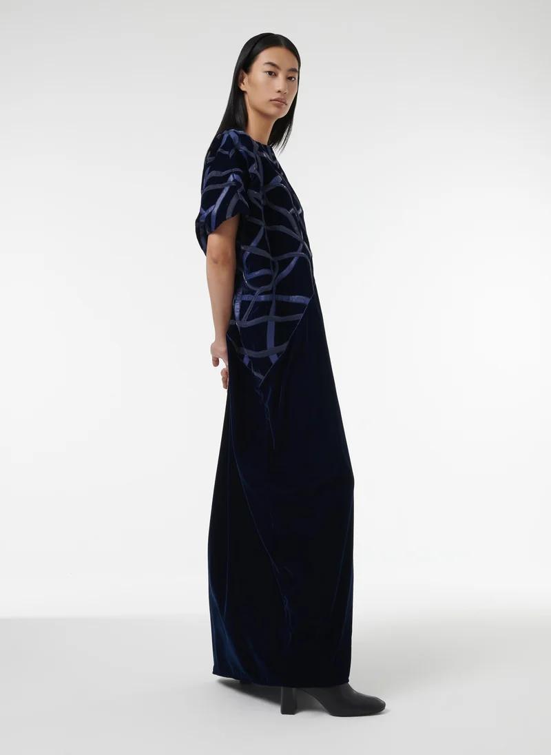 leem Embroidered Velvet Kaftan
