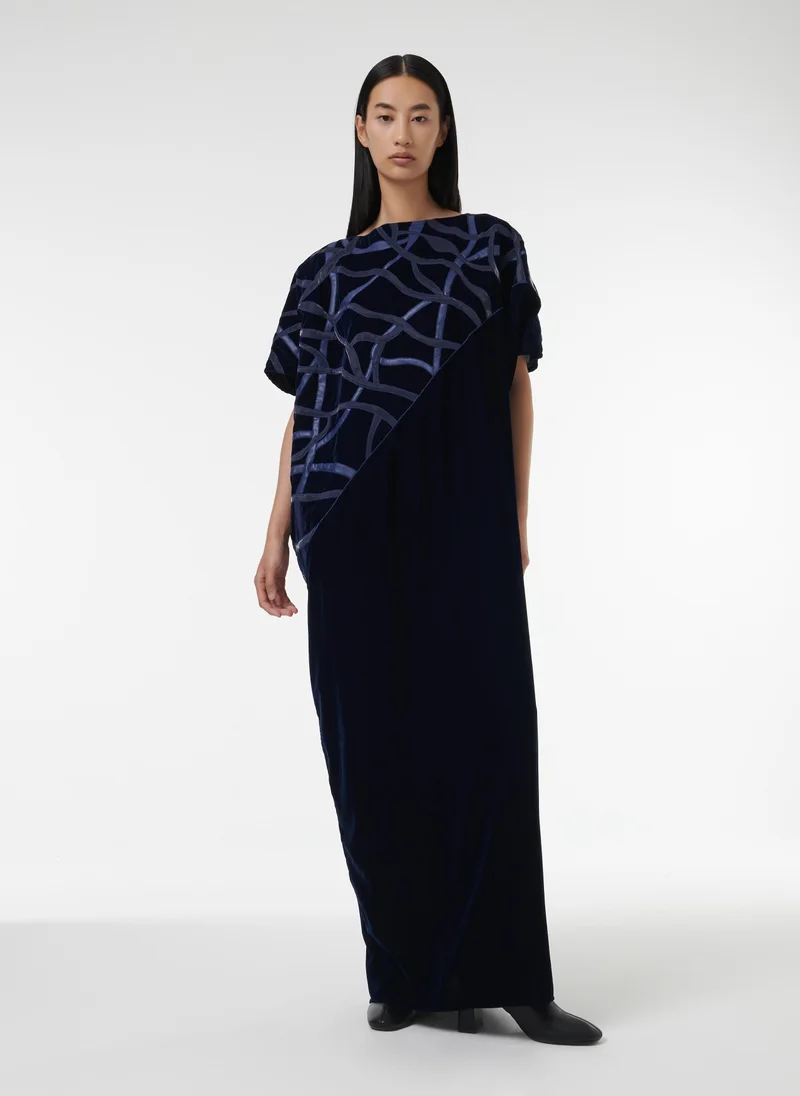 Embroidered Velvet Kaftan
