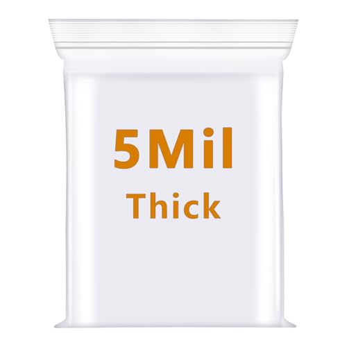 Foopama فوباما 200 قطعة 2" × 3" سميك 5 مل أكياس بلاستيكية شفافة بسحاب قفل إعادة الإغلاق أكياس مجوهرات ثقيلة للأقراط والقلائد والخواتم والعملات والخرز والأدوية - Image 1