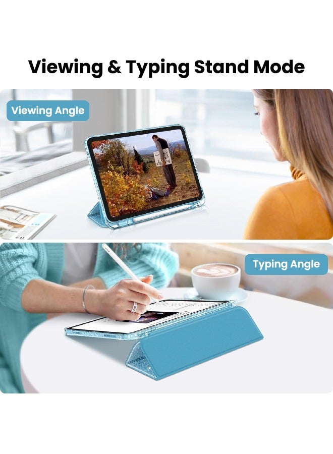 SPFYEAH Slim Case for iPad (A16) 11th Generation 11 inch (2025) / iPad 10th Generation 10.9 inch (2022), Glittering Sparkly Shockproof Cover with Shiny Clear Back Shell, Trifold Stand Pencil Holder, Auto Wake Sleep, Blue - Image 5