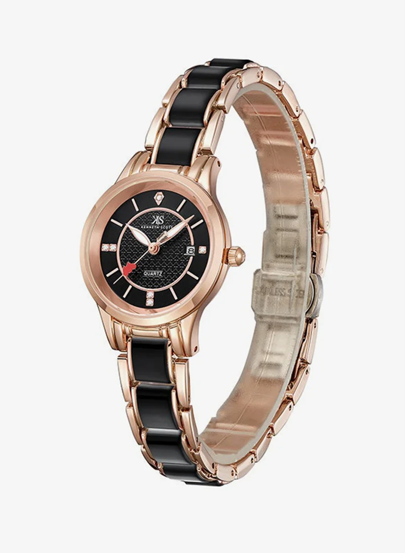 Kenneth Scott Kenneth Scott Women's Black Dial Analog Watch - K23517-RCBB