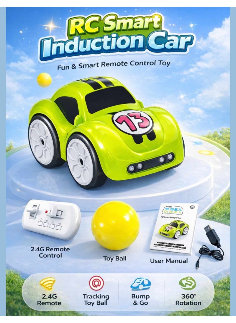 Zaprus 4-in-1 Magic Induction RC Car – 2.4GHz Hand Sensing Following Car, Obstacle Avoidance & Line Follower Toy – Interactive Remote Control Stunt Car with Music & 360° Rotation for Kids - Image 1