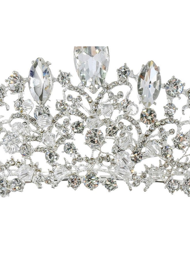 SAMKY Crystal Wedding Tiara Bridal Headpiece For Brides Hair Accessories For Woman - Image 3