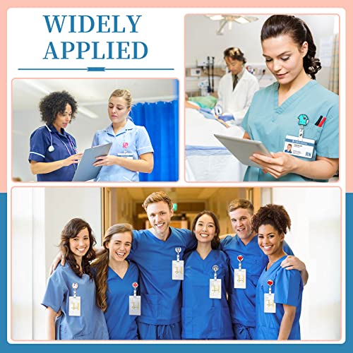 Ychelhr 8 حزمة من بكرات شارة الممرضات، بكرات تعريف قابلة للسحب لطيفة للممرضات، الأطباء، هدايا للعاملين في مجال الصحة الطبية والمستشفيات - Image 2