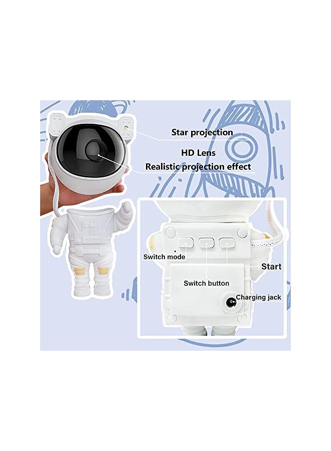 The Bros Kids Galaxy Star Led Projector Night Light with Timer Remote Control and 360°Adjustable Design Nebula Galaxy Projector for Children Adults Baby Bedroom Car Party Decoration and Game Rooms (Astronaut) - Image 4